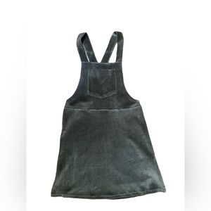 Hollister green corduroy overall dress